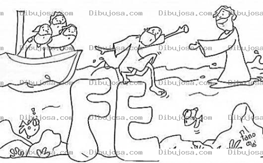 Dibujo para colorear Dibujo De La FE En Cristo Jesus Para Pintar Y Colorear