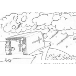 Dibujo para colorear Dios Es Refujio En Tiempo De Tormenta Dibujo Para Colorear