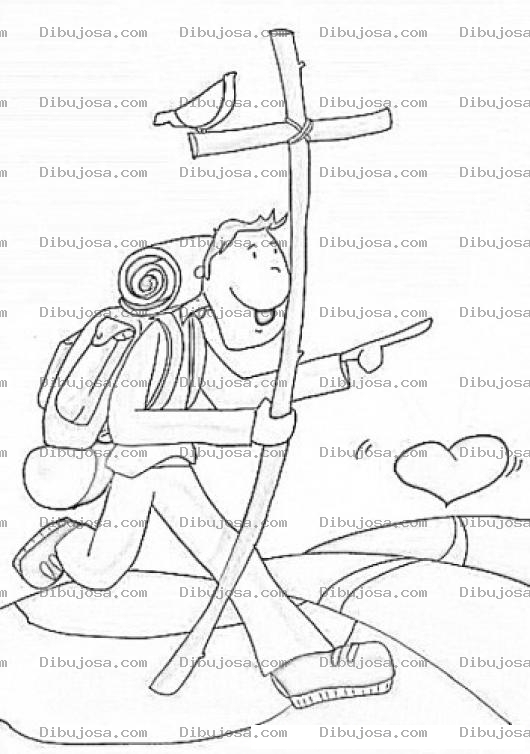 Dibujo para colorear Toma Tu Cruz Y Sigueme En Dibujo Para Pintar Y Colorear