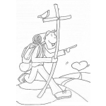 Dibujo para colorear Toma Tu Cruz Y Sigueme En Dibujo Para Pintar Y Colorear
