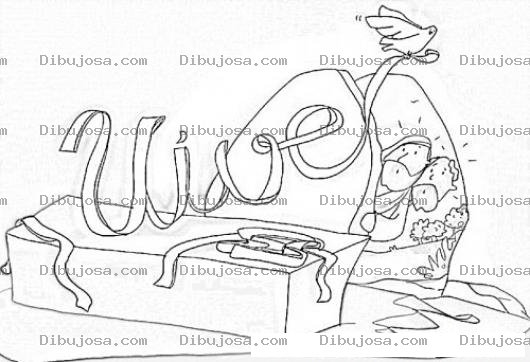 Dibujo para colorear Jesus No Esta Muerto Esta Vivo Dibujo De La Tumba Vacia Para Pintar Y Colorear