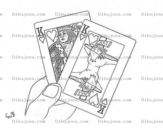 Dibujo para colorear Carta Del Rey De Reyes Para Pintar Y Colorear