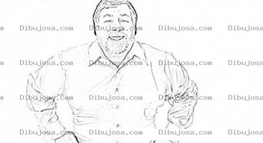 Dibujo para colorear Dibujo De Steve Wozniak Cofundador De Apple Para Pintar Y Colorear