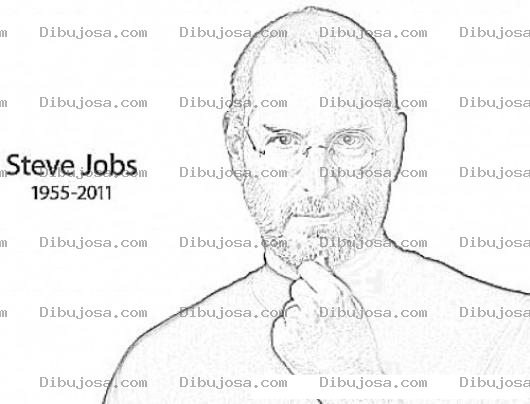 Dibujo para colorear Dibujo De Steve Jobs Fundador De Apple Quien Murio El 5 De Octubre Del 2011