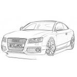 Dibujo para colorear Audi A5 Coloring Page Para Pintar Y Colorear