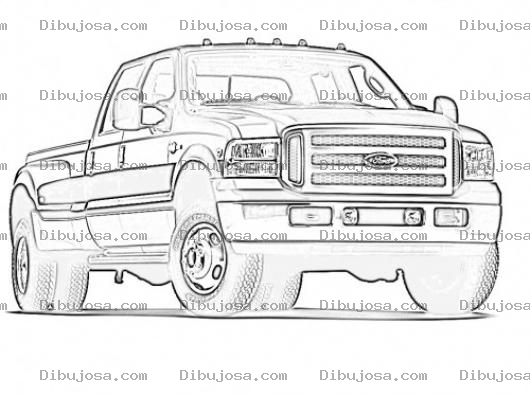 Dibujo para colorear Ford F250 Coloring Page Para Pintar Y Colorear Online