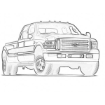 Dibujo para colorear Ford F250 Coloring Page Para Pintar Y Colorear Online