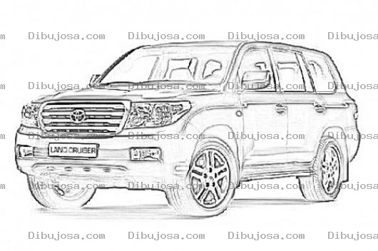 Dibujo para colorear Toyota Landcruiser Para Pintar Y Colorear