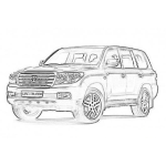 Dibujo para colorear Toyota Landcruiser Para Pintar Y Colorear