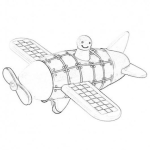 Dibujo para colorear Avioncito De Juguete Para Pintar Y Colorear