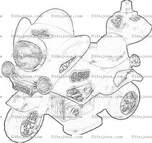 Dibujo para colorear Motocicleta De Juguete Para Pintar Y Colorear Moto De Ninos