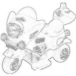 Dibujo para colorear Motocicleta De Juguete Para Pintar Y Colorear Moto De Ninos