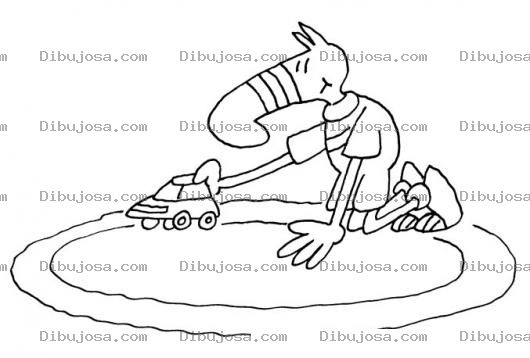 Dibujo para colorear Pista De Carritos De Carreras Para Pintar Y Colorear Online