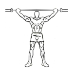 Dibujo para colorear Dibujo De Un Hombre Haciendo Pesas Levantando Una Barra