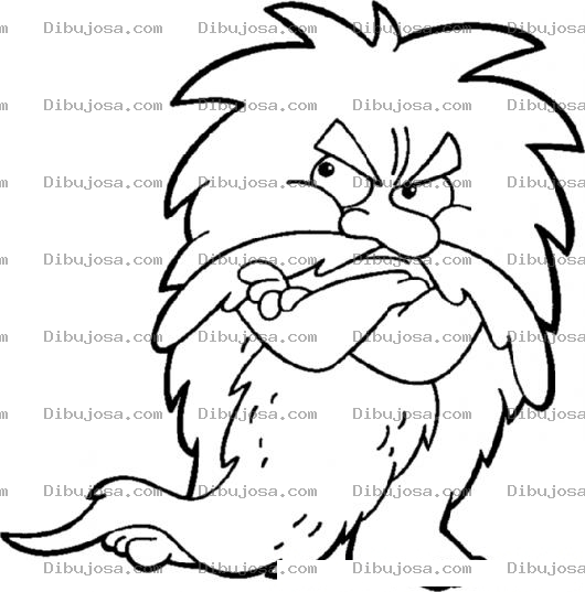 Dibujo para colorear Barbudo Para Pintar Y Colorear
