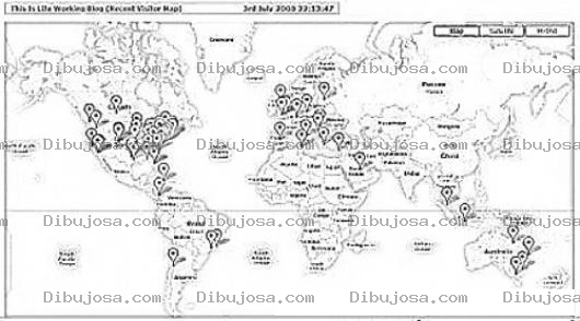 Dibujo para colorear Dibujo De Un Mapa De Visitas Para Pintar Y Colorear