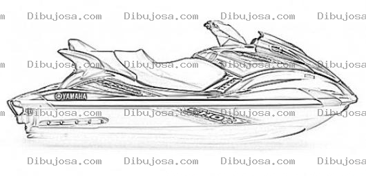 Dibujo para colorear Dibujo De Moto De Agua Yamaha Para Pintar Y Colorear Waverunner Online