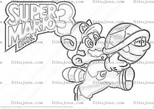 Dibujo para colorear Dibujo De Super Mario Bros 3 Para Pintar Y Colorear