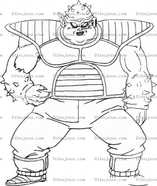 Dibujo para colorear Dibujo De Dodoria De Dragonball Z Para Pintar Y Colorear
