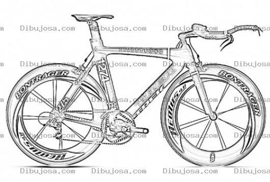 Dibujo para colorear Bicicleta TREK Para Pintar Y Colorear