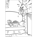 Dibujo para colorear Colorear a Jerry comiendo poporopos en el sofa