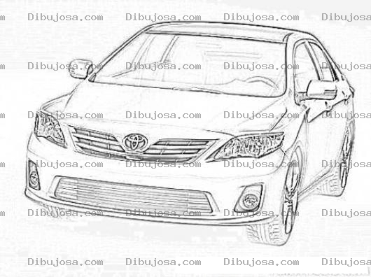 Dibujo para colorear Dibujo Del Toyota Corolla 2012 Para Pintar Y Colorear Online