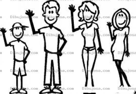 Dibujo para colorear Familia Para Pintar Y Colorear