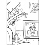 Dibujo para colorear Colorear a Jerry viendo tele