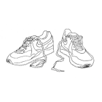 Dibujo para colorear Colorear Par De Tenis Nike
