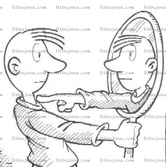 Dibujo para colorear Espejito Espejito Quien Es El Mas Bonito Dibujo De Un Vanidoso Para Colorear