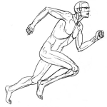 Dibujo para colorear Dibujo Del Cuerpo Humano Corriendo Para Pintar Y Colorear