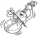 Dibujo para colorear Dibujo De Violin Tocandose A El Mismo Para Pintar Y Colorear