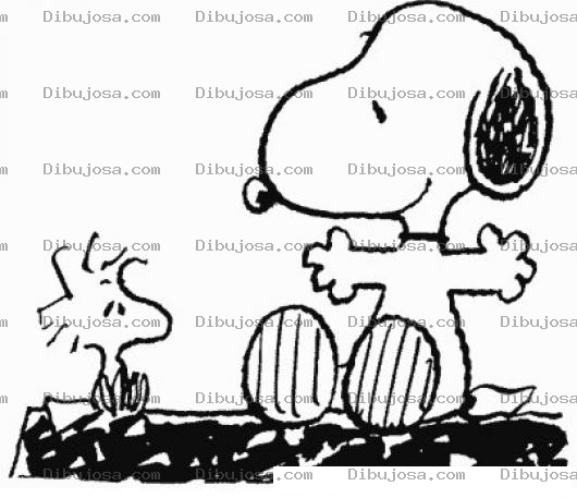 Dibujo para colorear Dibujo De Esnupi Con Pajarito Para Pintar Y Colorear