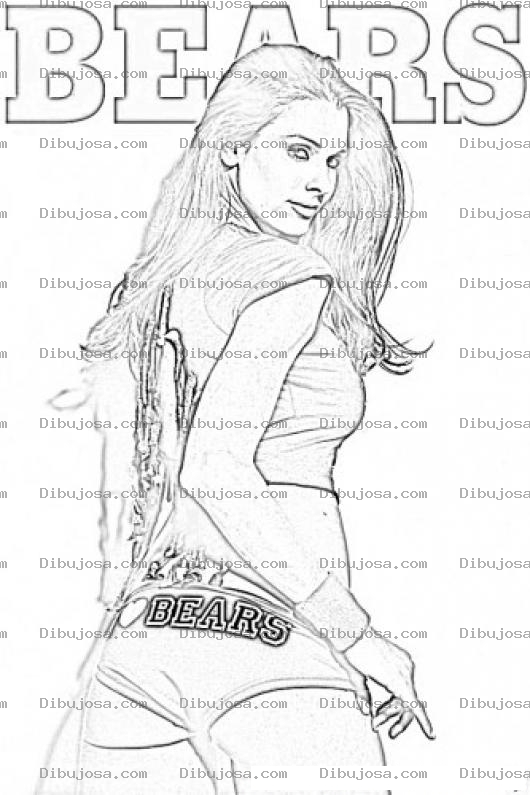Dibujo para colorear Chicago Bears Modelo Para Pintar Y Colorear