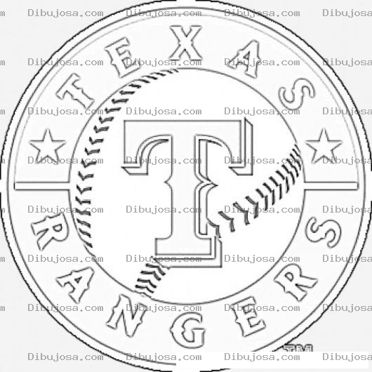 Dibujo para colorear Texas Rangers Logo Para Pintar Y Colorear