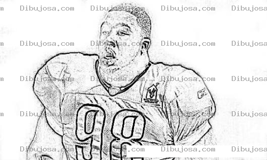 Dibujo para colorear Nick Fairley Nfl Player Coloring Page Dibujo Para Pintar Y Colorear