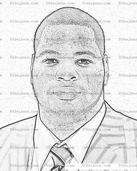 Dibujo para colorear Ndamukong Suh NFL Star Coloring Page Para Pintar Y Colorear