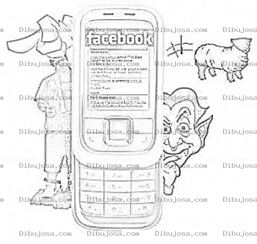 Dibujo para colorear Facebook mobile coloring page para colorear