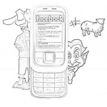 Dibujo para colorear Facebook mobile coloring page para colorear
