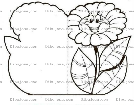 Dibujo para colorear Tarjeta Gratis Para Pintar Colorear Y Recortar