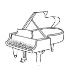 Dibujo para colorear Colorear Piano Antiguo
