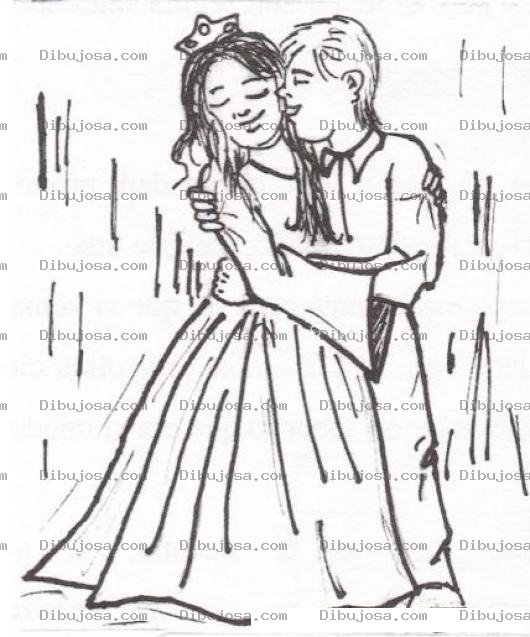 Dibujo para colorear Colorear Besito A La Princesa