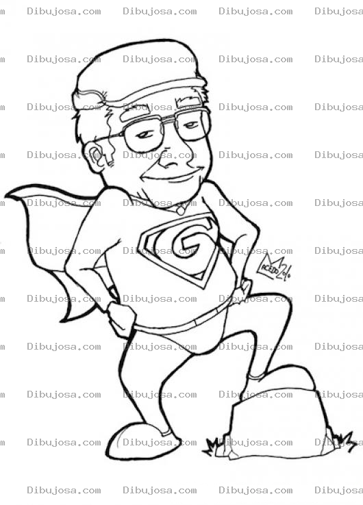 Dibujo para colorear Dibujo Del Super Abuelito Para Pintar Y Colorea