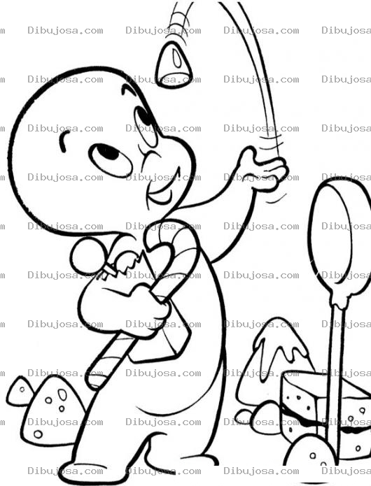 Dibujo para colorear Dibujo Del Fantasmita Gasparin Para Pintar Y Colorear