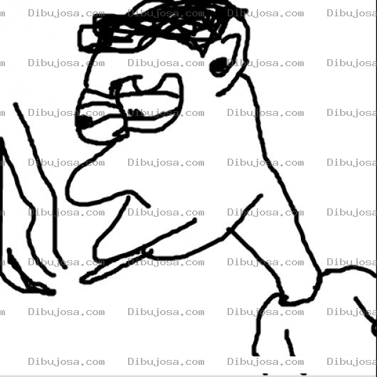 Dibujo para colorear Dibujo De Hombre Fumando Para Colorear