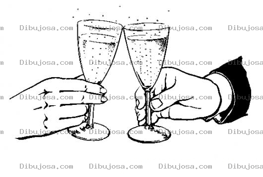 Dibujo para colorear Colorear Brindis