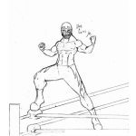 Dibujo para colorear Dibujo De Lucha Libre Mexicana Dos Caras Junior Para Pintar Y Colorear