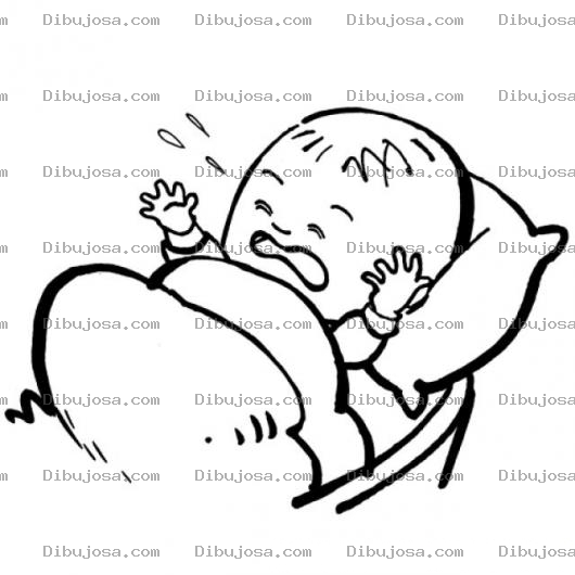 Dibujo para colorear Dibujo De Bebe Llorando Para Colorear