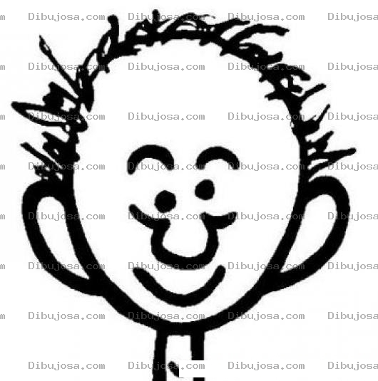 Dibujo para colorear Dibujo De Hombre Despeinado Para Colorear
