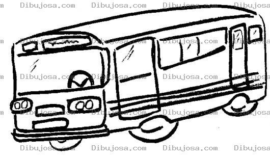 Dibujo para colorear Dibujo De Un Bus Escolar Para Pintar Y Colorear
